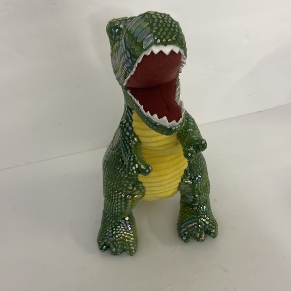 Large 14” Green T-Rex Dinosaur Plush Stuffed Animal Like New Condition - Picture 2 of 6